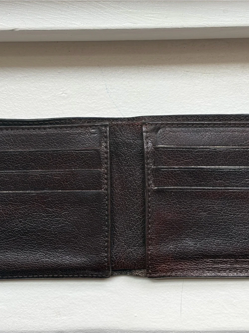 Brunello Cucinelli Dark Brown Pebbled Leather Bifold Wallet